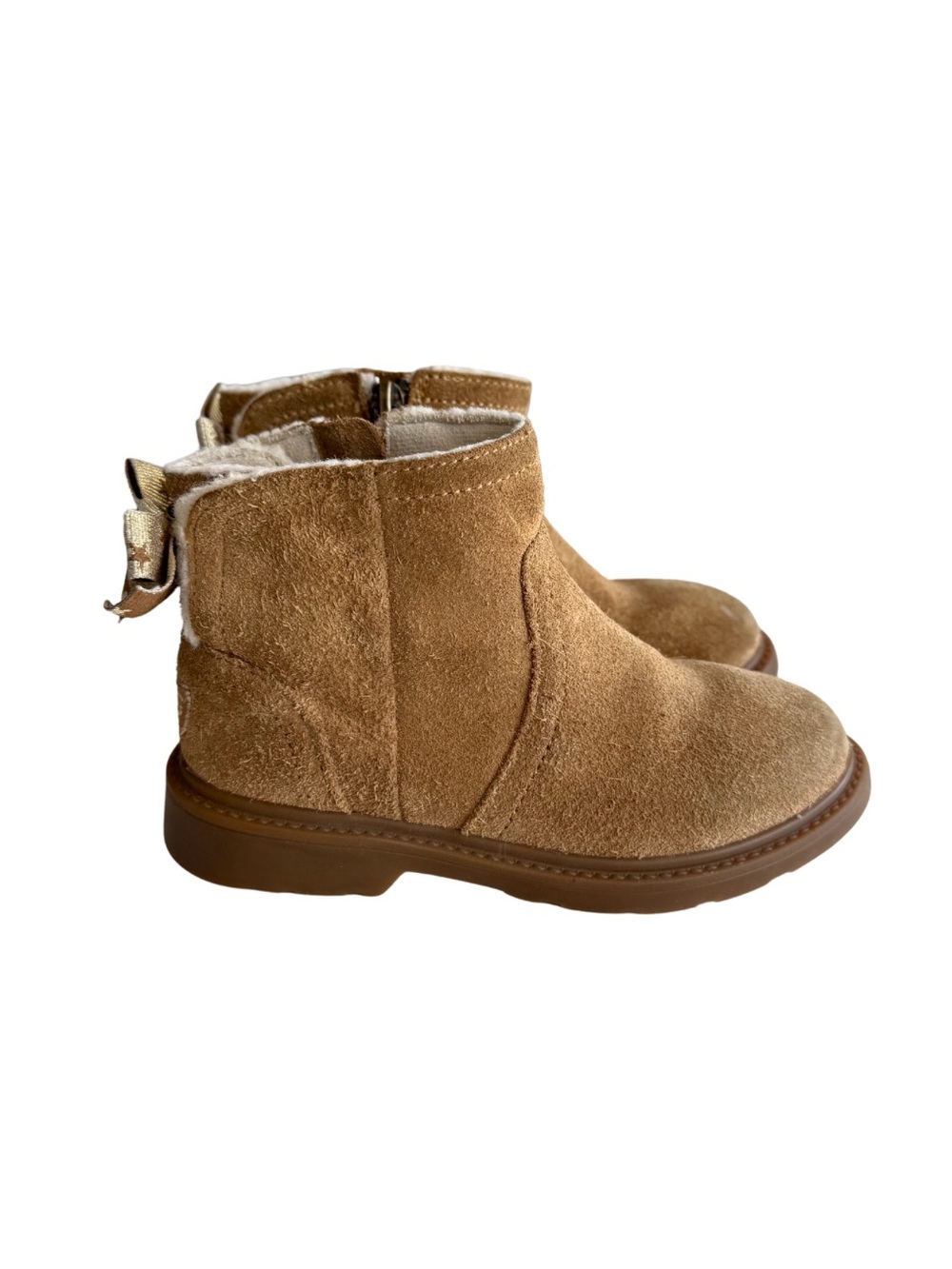 UGG Australia Chestnut Lynne Suede With Gold Star Bows Toddler Size 10